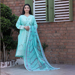 Zariya - Zardham – Trendy Clothing for Girls & WomenWomen's ClothingZardham – Trendy Clothing for Girls & Women Zariya 3-piece suit in mint green cotton with sequin embroidery and dupatta