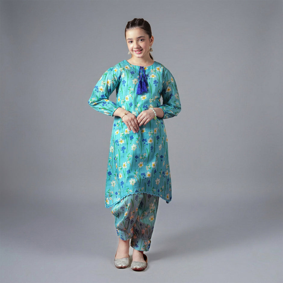 Aqua Bloom - Zardham – Trendy Clothing for Girls & WomenGirls' ClothingAqua Bloom