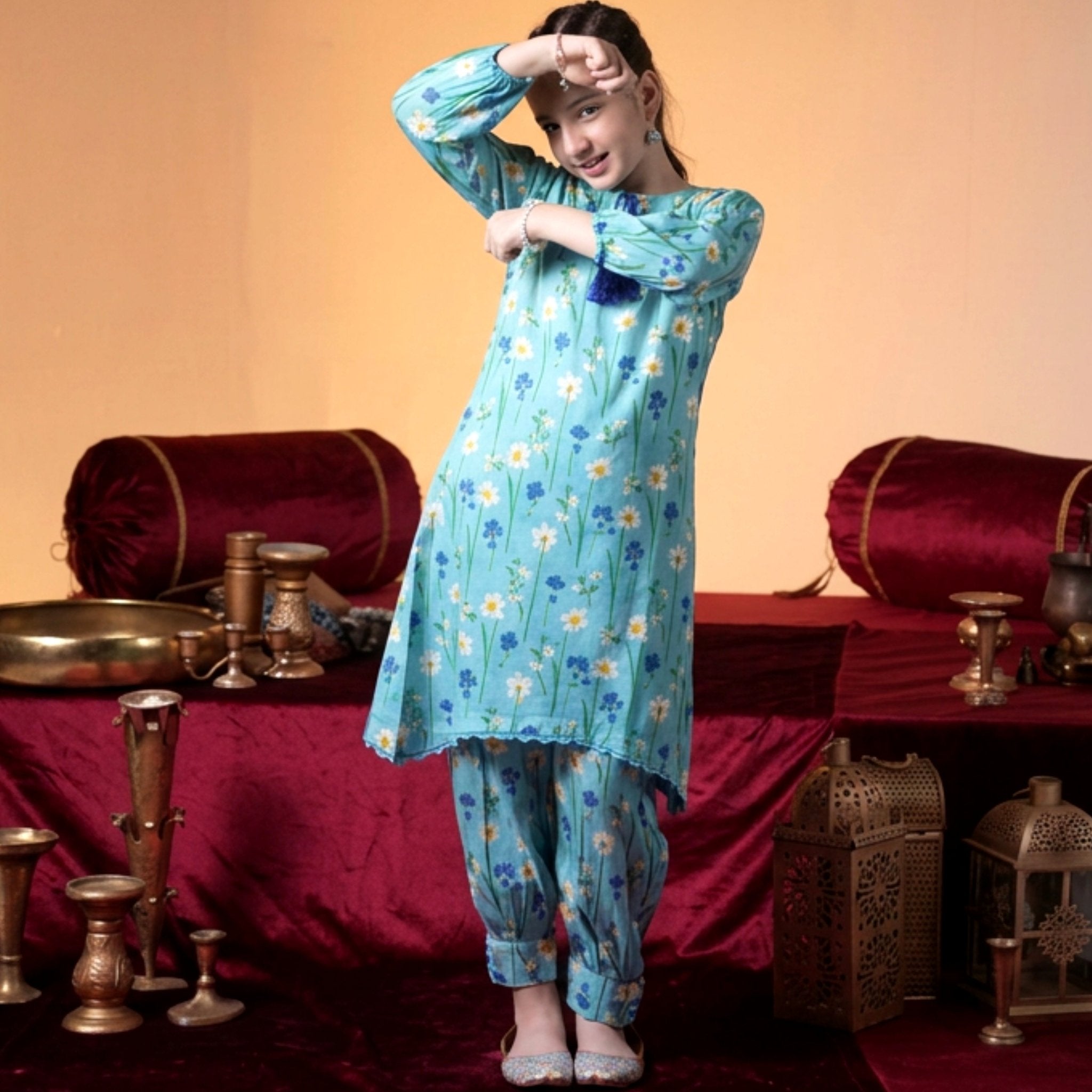 Aqua Bloom - Zardham – Trendy Clothing for Girls & WomenGirls' ClothingAqua Bloom