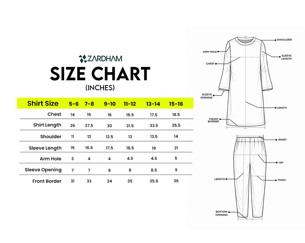 Size Chart for Plum Paradise