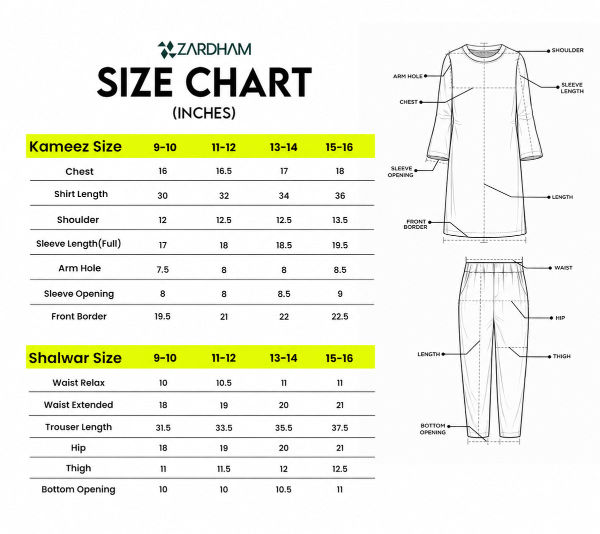 Size Chart for Violetta Luxe